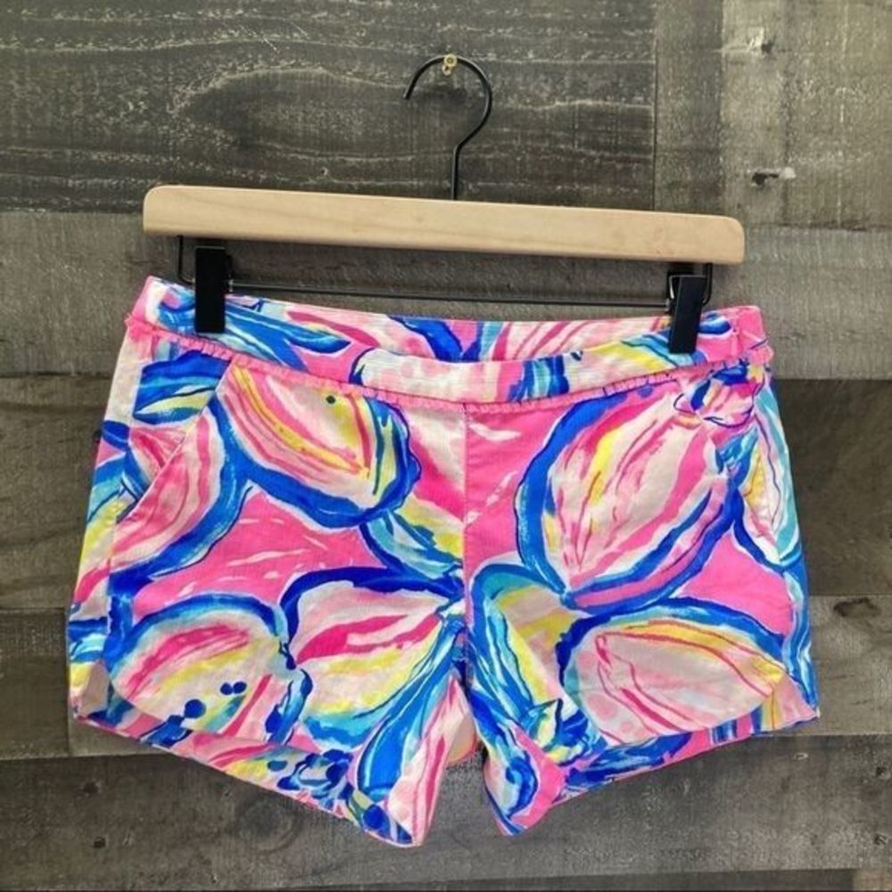 Lilly Pulitzer Adie Pink Sunset 4” Shorts - Picture 2 of 12